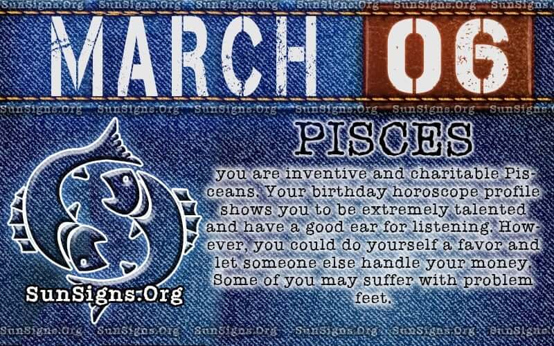 march 6 birthday